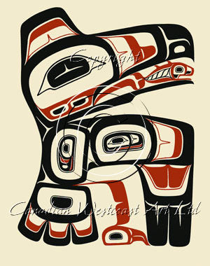 Raven with fish, Freda Diesing 1978